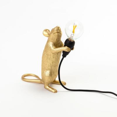 Лампа Seletti Настольная лампа Mouse Lamp Standing GOLD USB арт. 15230