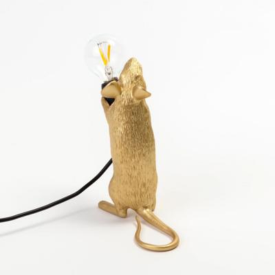 Лампа Seletti Настольная лампа Mouse Lamp Standing GOLD USB арт. 15230