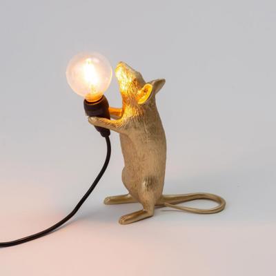 Лампа Seletti Настольная лампа Mouse Lamp Standing GOLD USB арт. 15230
