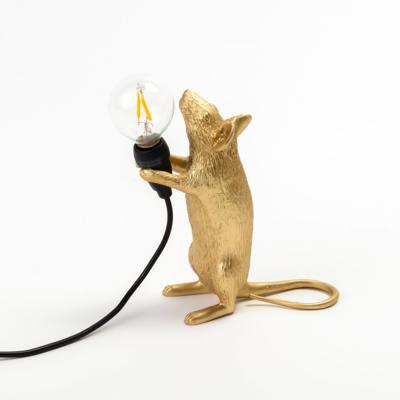 Лампа Seletti Настольная лампа Mouse Lamp Standing GOLD USB арт. 15230