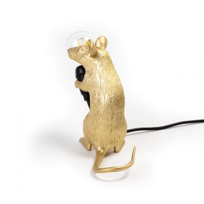 Лампа Seletti Настольная лампа Mouse Lamp Sitting GOLD USB арт. 15231