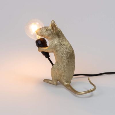 Лампа Seletti Настольная лампа Mouse Lamp Sitting GOLD USB арт. 15231