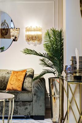 Кашпо Garda Decor 13RXFP3117-GOLD Кашпо высокое напольное цвет золото d.35*70см арт. 13RXFP3117-GOLD