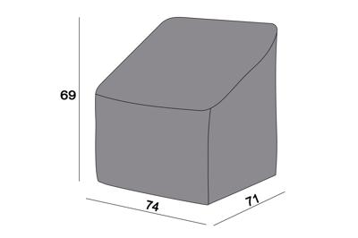 Аксессуар 4SIS Защитный чехол на кресло Канны 71×74×69 см, цвет серый арт. б/а
