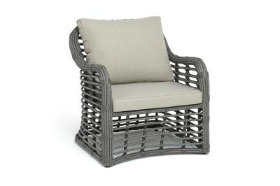 Кресло 4SIS "Ницца" кресло из искусственного ротанга, цвет серый арт. YH-C1230W Grey