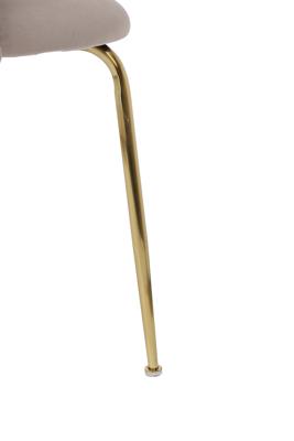 Мебель Garda Decor 30C-301-1G BG Стул велюр бежевый, мет.ножки 50*53*77см арт. 30C-301-1G BG