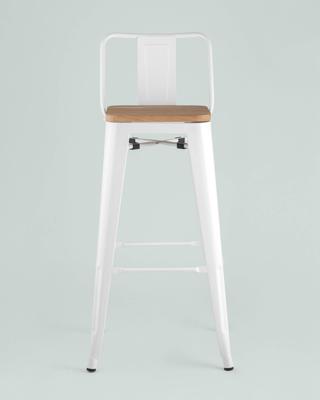 Стул барный Stool Group Стул барный TOLIX WOOD со спинкой белый глянцевый арт. УТ000000675