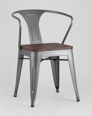 Стул Stool Group Стул TOLIX ARM WOOD с подлокотниками серебристый арт. УТ000001861