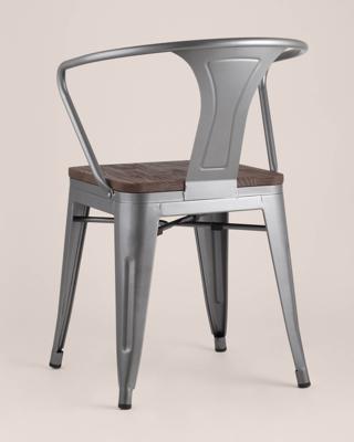 Стул Stool Group Стул TOLIX ARM WOOD с подлокотниками серебристый арт. УТ000001861