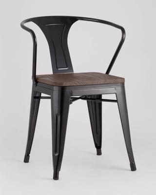Стул Stool Group Стул TOLIX ARM WOOD с подлокотниками черный арт. УТ000001862
