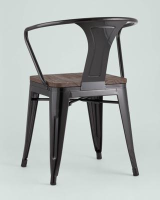 Стул Stool Group Стул TOLIX ARM WOOD с подлокотниками черный арт. УТ000001862