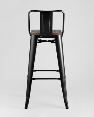 Стул барный Stool Group Стул барный TOLIX WOOD со спинкой черный глянцевый арт. УТ000000676
