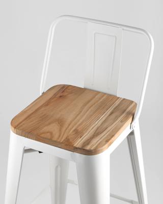 Стул полубарный Stool Group Стул полубарный TOLIX WOOD со спинкой белый глянцевый арт. УТ000001190