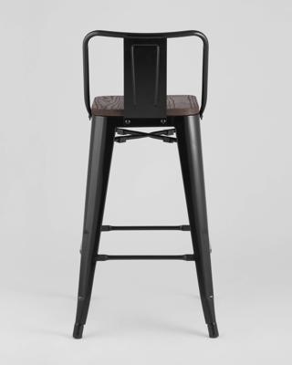 Стул полубарный Stool Group Стул полубарный TOLIX WOOD со спинкой черный глянцевый арт. УТ000000843