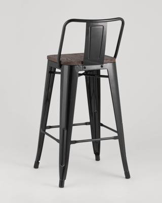 Стул полубарный Stool Group Стул полубарный TOLIX WOOD со спинкой черный глянцевый арт. УТ000000843