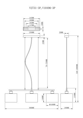 Подвесной светильник Moderli Подвесной светильник Moderli V2731-3P Room арт. УТ000023941