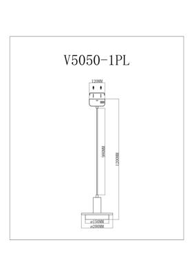 Подвесной светильник Moderli Светодиодный подвесной светильник Moderli V5050-1PL Solumn арт. УТ000026072
