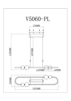 Подвесные светильники Moderli Светодиодный подвесной светильник Moderli V5060-PL Eclipce арт. УТ000026073