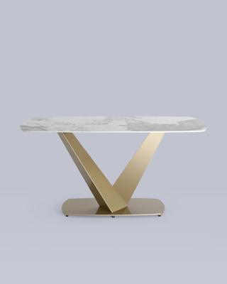 Стол Stool Group Стол обеденный Аврора 160*90 керамика светлая арт. УТ000034889