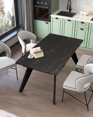 Стол Stool Group Стол обеденный Пандора раскладной 160-240*90 керамика темная арт. УТ000034891