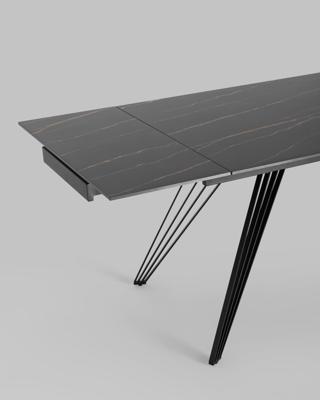 Стол Stool Group Стол обеденный Пандора раскладной 160-240*90 керамика темная арт. УТ000034891