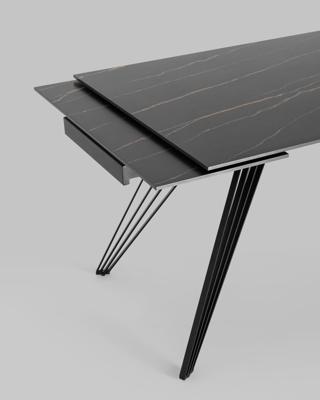Стол Stool Group Стол обеденный Пандора раскладной 160-240*90 керамика темная арт. УТ000034891