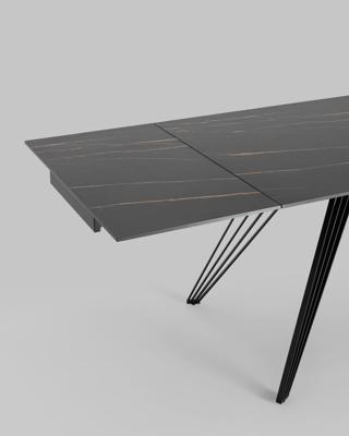 Стол Stool Group Стол обеденный Пандора раскладной 180-280*90 керамика темная арт. УТ000034892