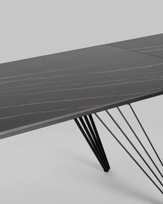 Стол Stool Group Стол обеденный Пандора раскладной 180-280*90 керамика темная арт. УТ000034892