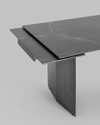 Стол Stool Group Стол обеденный Селин раскладной 160-240*90 керамика темная арт. УТ000034953