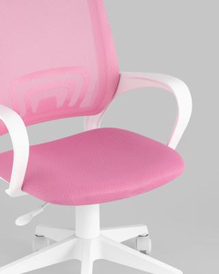 Офисное кресло TopChairs Кресло офисное TopChairs ST-BASIC-W розовый крестовина пластик белый арт. УТ000035494