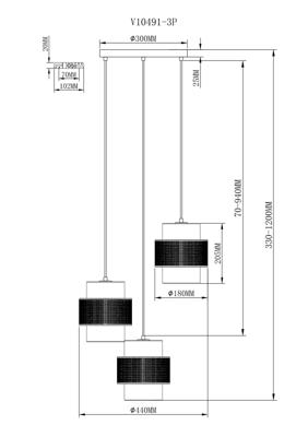 Люстра Moderli Люстра подвесная Moderli V10491-3P Gela арт. УТ000035392