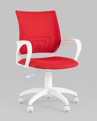 Офисное кресло Stool Group Кресло офисное TopChairs ST-BASIC-W красная ткань крестовина белый пластик арт. УТ000036062