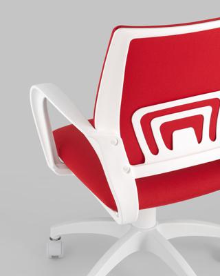 Офисное кресло Stool Group Кресло офисное TopChairs ST-BASIC-W красная ткань крестовина белый пластик арт. УТ000036062