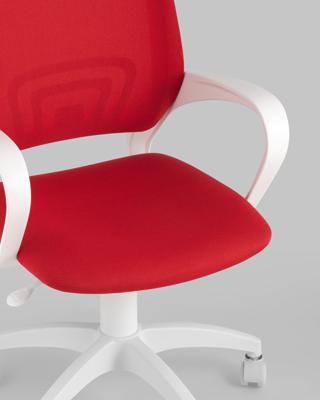 Офисное кресло Stool Group Кресло офисное TopChairs ST-BASIC-W красная ткань крестовина белый пластик арт. УТ000036062