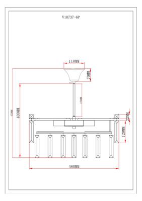 Люстра Moderli Люстра подвесная Moderli V10737-6P Crystal арт. УТ000037826
