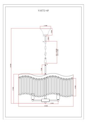 Люстра Moderli Люстра подвесная Moderli V10772-6P Wave арт. УТ000037861