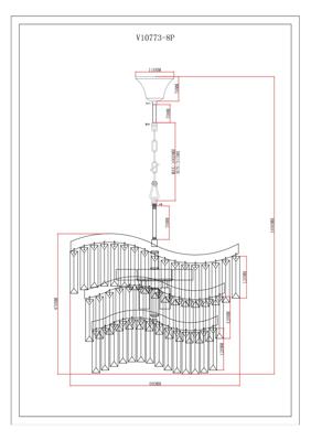 Люстра Moderli Люстра подвесная Moderli V10773-8P Wave арт. УТ000037862