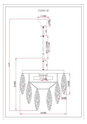 Подвесной светильник Moderli Светильник подвесной Moderli V10784-4P Souls арт. УТ000037873