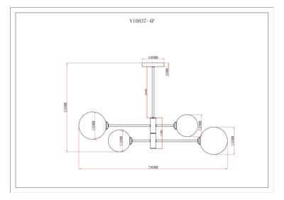 Подвесной светильник Moderli Светильник подвесной Moderli V10837-4P Molecule арт. УТ000037926