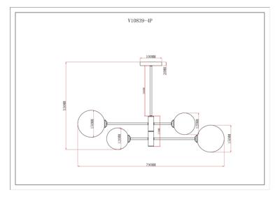 Подвесной светильник Moderli Светильник подвесной Moderli V10839-4P Molecule арт. УТ000037928
