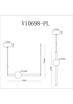 Светильник Moderli Светильник подвесной светодиодный Moderli V10698-PL Eclipse арт. УТ000037661