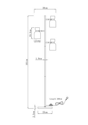 Торшер Moderli Торшер Moderli V11006-F Hadley арт. УТ000038655