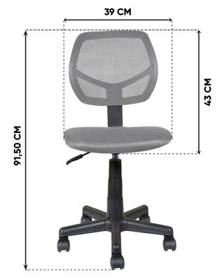 Кресло компьютерное Stool Group Кресло компьютерное детское Кресло ЛОЛО серый арт. УТ000039091
