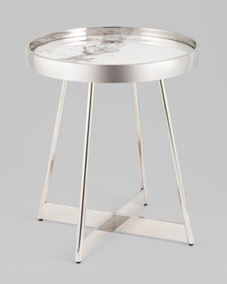 Стол журнальный Stool Group Журнальный столик Гера 50*50 см сталь серебро арт. УТ000039404