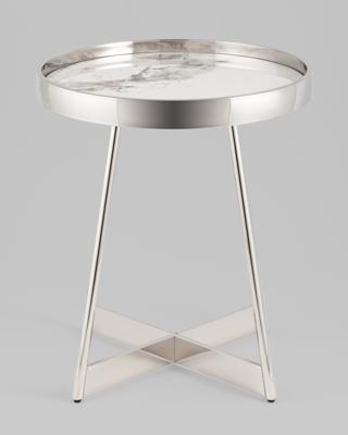 Стол журнальный Stool Group Журнальный столик Гера 50*50 см сталь серебро арт. УТ000039404