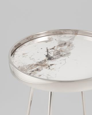 Стол журнальный Stool Group Журнальный столик Гера 50*50 см сталь серебро арт. УТ000039404