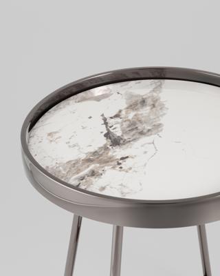 Стол журнальный Stool Group Журнальный столик Гера 50*50 см белая керамика арт. УТ000039406