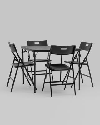 Стол Stool Group Комплект раскладного стола и стульев Кейт черный арт. УТ000038896