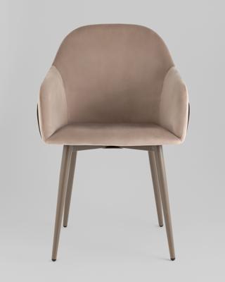 Стул Stool Group Стул Новел New велюр серо-коричневый, ножки бежево-серые арт. УТ000039823