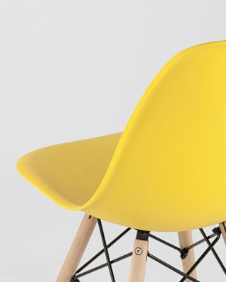 Комплект Stool Group Стул Eames Style DSW желтый x4 (разборный каркас) арт. УТ000037604